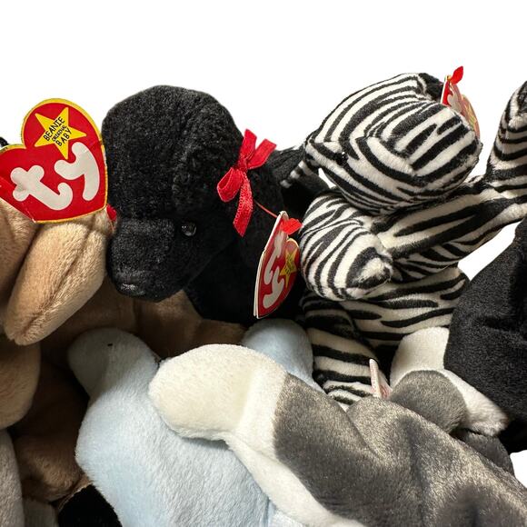 Ty Beanie Baby Lot of 12 Mixed Animals with Hanging Tags Excellent Condition - Picture 4 of 12